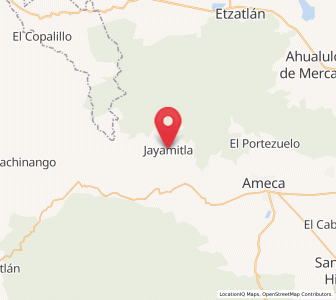 Map of Jayamitla, Jalisco