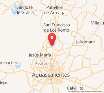 Map of Jesús Gómez Portugal, Aguascalientes