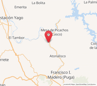 Map of Jesús María Corte, Nayarit