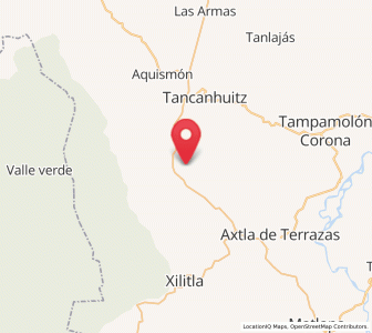 Map of Jilim Tantocoy Tres, San Luis Potosí
