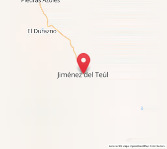 Map of Jiménez del Teul, Zacatecas