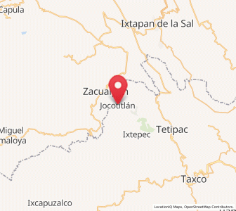 Map of Jocotitlán, Guerrero