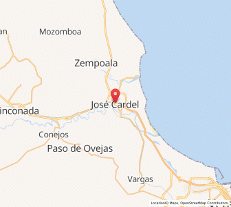 Map of José Cardel, Veracruz
