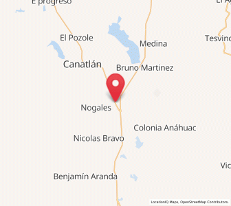 Map of José Guadalupe Aguilera (Santa Lucía), Durango
