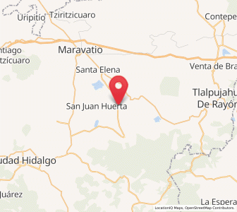 Map of José María Morelos, Michoacán
