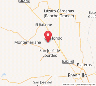 Map of José María Morelos, Zacatecas