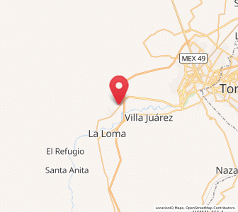 Map of Juan José Rojas, Durango
