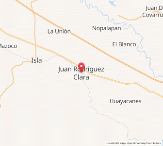 Map of Juan Rodríguez Clara, Veracruz