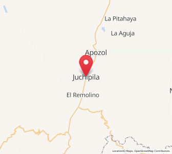 Map of Juchipila, Zacatecas