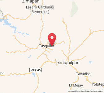 Map of Juchitlán, Hidalgo