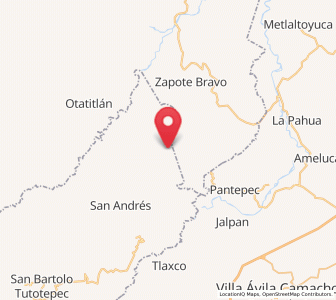 Map of Juntas Chicas, Hidalgo