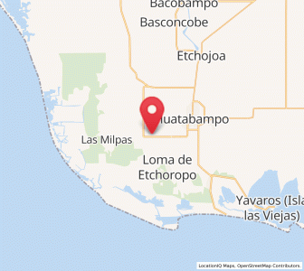 Map of Juraré, Sonora