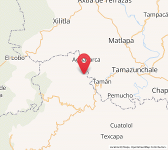 Map of La Ameca, Hidalgo