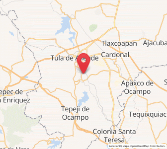 Map of La Amistad, Hidalgo