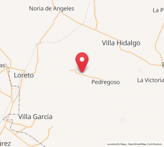 Map of La Arquería, Zacatecas