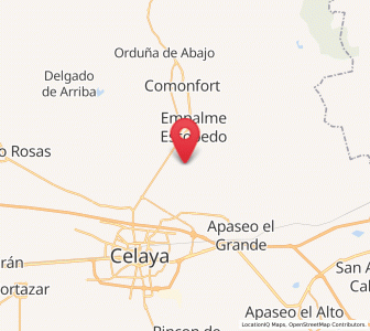 Map of La Aurora, Guanajuato