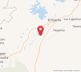 Map of La Bajada del Monte, Sinaloa