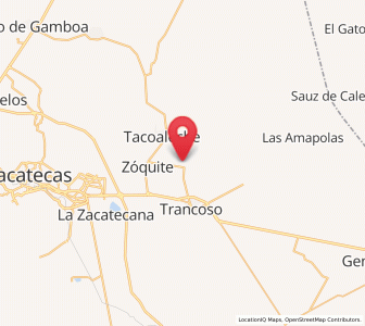 Map of La Blanquita, Zacatecas
