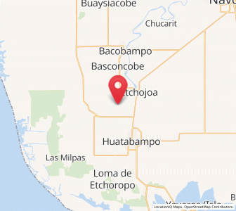 Map of La Bocana, Sonora