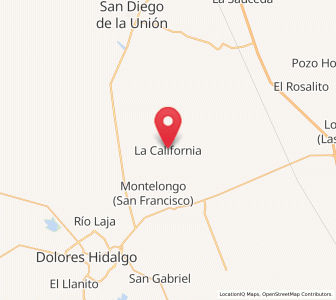 Map of La California, Guanajuato