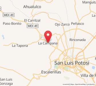 Map of La Campana, San Luis Potosí