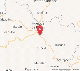 Map of La Candelaria, Hidalgo