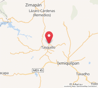 Map of La Candelaria, Hidalgo