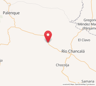 Map of La Cascada, Chiapas