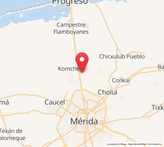 Map of La Ceiba, Yucatán