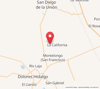 Map of La Colorada, Guanajuato