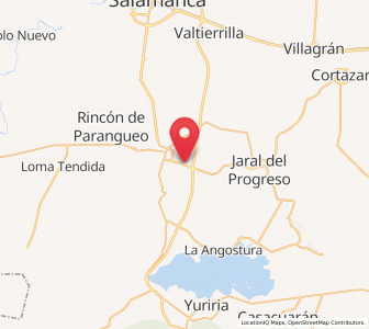Map of La Compañía, Guanajuato