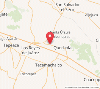 Map of La Compañia, Puebla