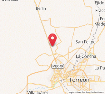 Map of La Competencia, Durango