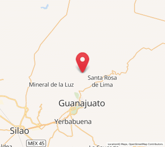 Map of La Concepción, Guanajuato