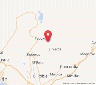 Map of La Concepción, Sinaloa