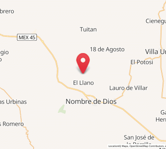 Map of La Constancia, Durango