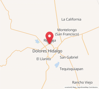 Map of La Cruz del Padre Razo (Las Crucitas), Guanajuato