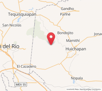 Map of La Cruz, Hidalgo