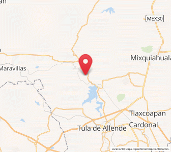 Map of La Cuarta Manzana, Hidalgo