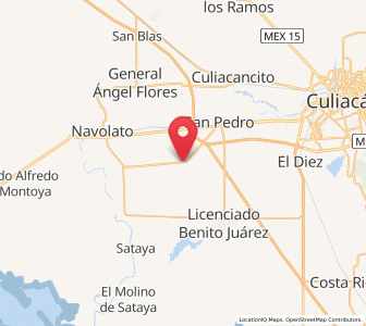Map of La Curva (La Curva de San Pedro), Sinaloa