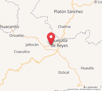 Map of La Curva Tlaltzintla, Hidalgo