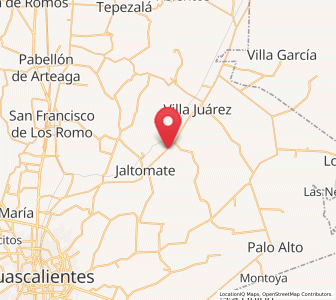 Map of La Dichosa, Aguascalientes