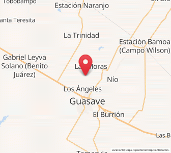 Map of La Escalera, Sinaloa