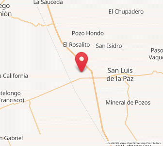 Map of La Escondidita, Guanajuato