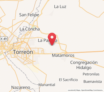Map of La Esperanza, Coahuila