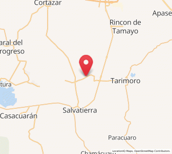 Map of La Estancia de San José del Carmen, Guanajuato
