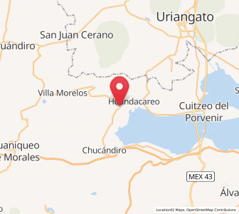 Map of La Estancia, Michoacán