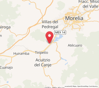 Map of La Estancia, Michoacán