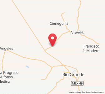 Map of La Estanzuela, Zacatecas