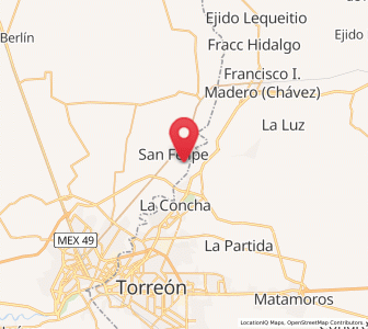 Map of La Flor, Durango